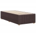 Estructura de cama sin colchón tela marrón oscuro 90x190 cm