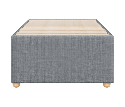 Estructura de cama sin colchón tela gris claro 90x200 cm