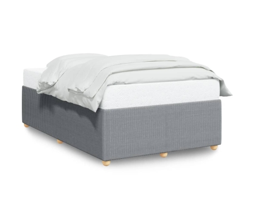 Estructura de cama sin colchón tela gris claro 120x190 cm