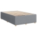 Estructura de cama sin colchón tela gris claro 120x190 cm