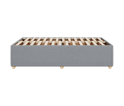Estructura de cama sin colchón tela gris claro 120x190 cm