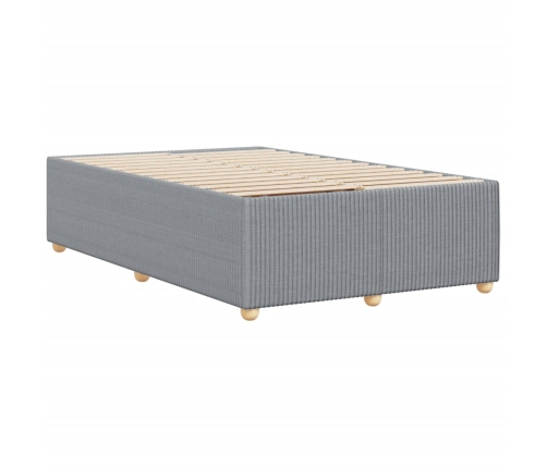 Estructura de cama sin colchón tela gris claro 120x190 cm