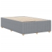 Estructura de cama sin colchón tela gris claro 120x190 cm