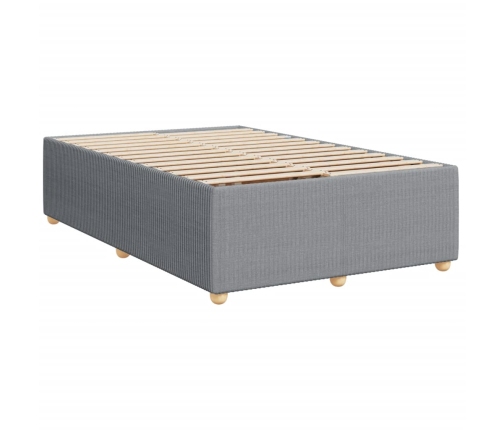 Estructura de cama sin colchón tela gris claro 120x200 cm