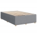 Estructura de cama sin colchón tela gris claro 120x200 cm