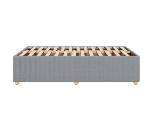 Estructura de cama sin colchón tela gris claro 120x200 cm