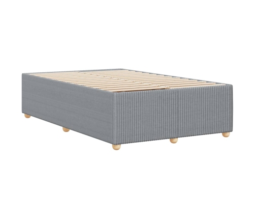 Estructura de cama sin colchón tela gris claro 120x200 cm