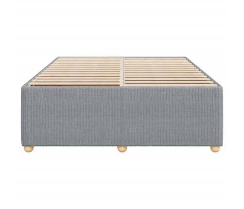 Cama sin colchón tela gris claro 140x190 cm