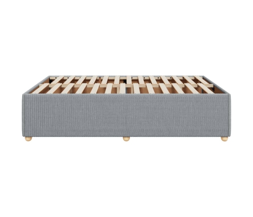 Cama sin colchón tela gris claro 140x190 cm