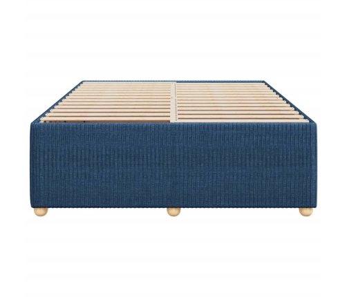 Cama sin colchón tela azul 140x190 cm