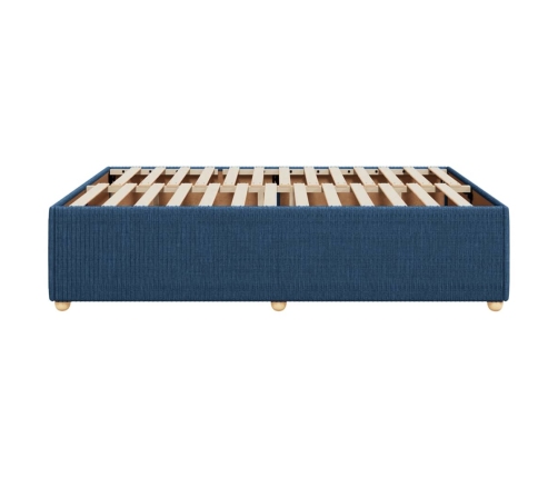 Cama sin colchón tela azul 140x190 cm