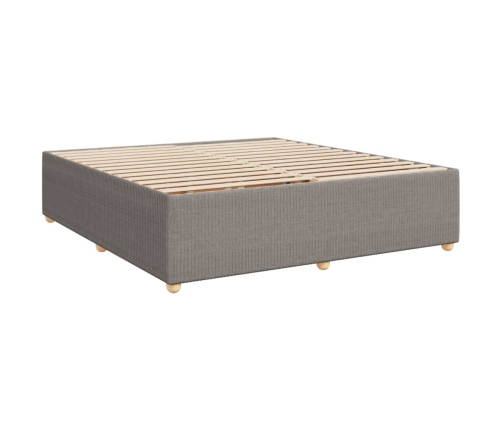 Cama sin colchón tela gris taupe 200x200 cm