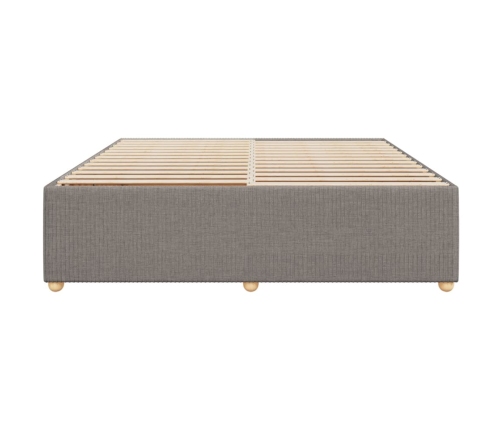 Cama sin colchón tela gris taupe 200x200 cm