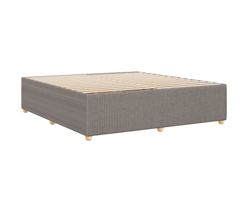 Cama sin colchón tela gris taupe 200x200 cm