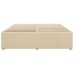 Cama sin colchón tela color crema 200x200 cm