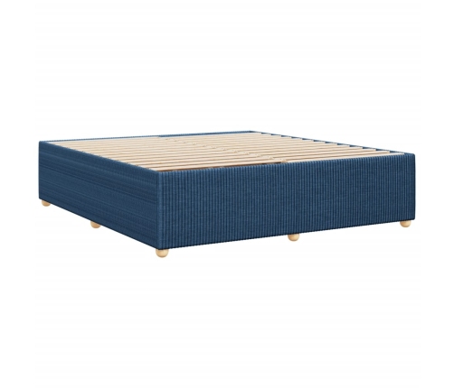 Cama sin colchón tela azul 200x200 cm
