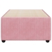 Estructura de cama sin colchón terciopelo rosa 80x200 cm