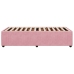 Estructura de cama sin colchón terciopelo rosa 80x200 cm