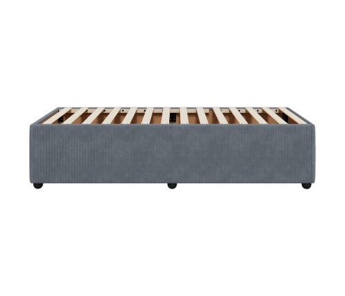 Estructura de cama sin colchón terciopelo gris oscuro 90x190 cm