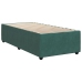 Estructura de cama sin colchón terciopelo verde oscuro 90x190cm