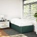 Estructura de cama sin colchón terciopelo verde oscuro 90x190cm