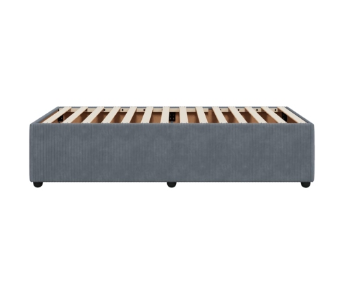 Estructura de cama sin colchón terciopelo gris oscuro 90x200 cm