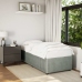 Estructura de cama sin colchón terciopelo gris claro 100x200 cm