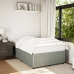 Estructura de cama sin colchón terciopelo gris claro 120x190 cm
