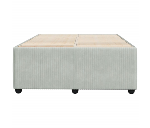 Estructura de cama sin colchón terciopelo gris claro 120x190 cm