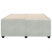 Estructura de cama sin colchón terciopelo gris claro 120x190 cm