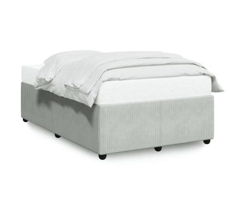 Estructura de cama sin colchón terciopelo gris claro 120x190 cm