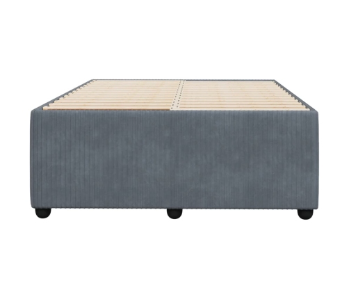 Estructura de cama sin colchón terciopelo gris oscuro 120x190cm