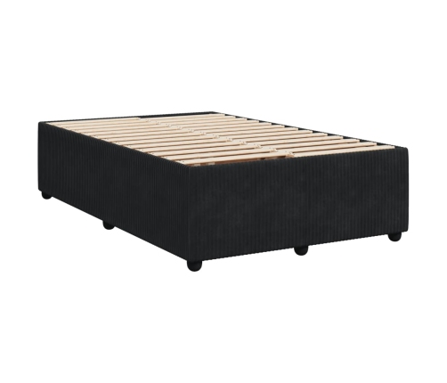 vidaXL Estructura de cama terciopelo negro 120x190 cm