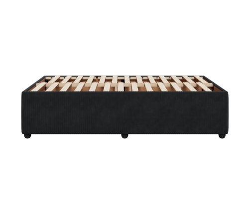 vidaXL Estructura de cama terciopelo negro 120x190 cm