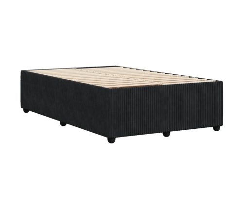 vidaXL Estructura de cama terciopelo negro 120x190 cm