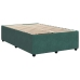 Estructura cama sin colchón terciopelo verde oscuro 120x190cm