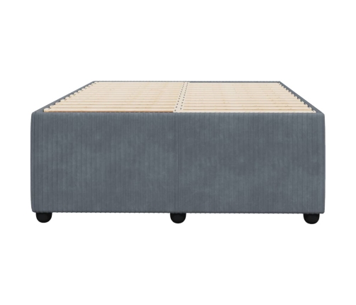 vidaXL Estructura de cama de terciopelo gris oscuro 120x200 cm