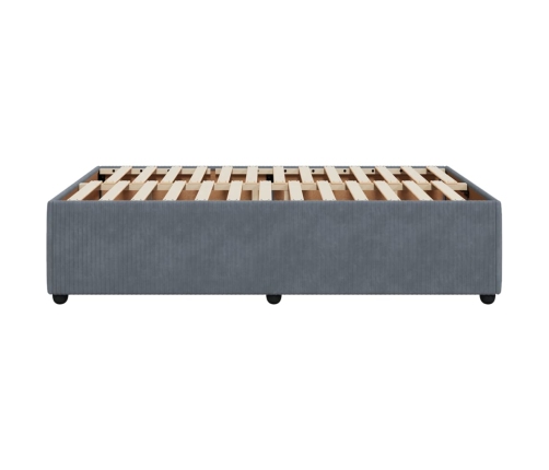 vidaXL Estructura de cama de terciopelo gris oscuro 120x200 cm