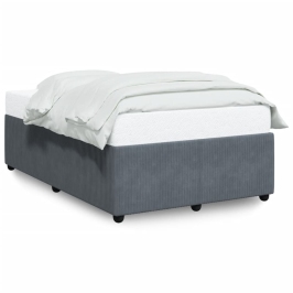 Estructura de cama sin colchón terciopelo gris oscuro 120x200cm