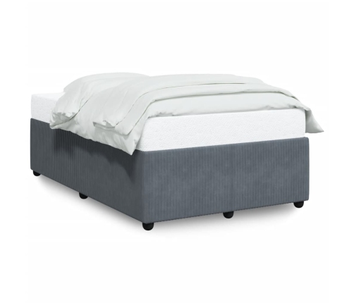 vidaXL Estructura de cama de terciopelo gris oscuro 120x200 cm