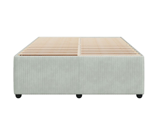 Estructura de cama sin colchón terciopelo gris claro 140x190 cm