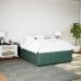 Estructura cama sin colchón terciopelo verde oscuro 140x190 cm