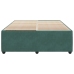 Estructura cama sin colchón terciopelo verde oscuro 140x190 cm