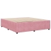 Estructura de cama sin colchón terciopelo rosa 180x200 cm