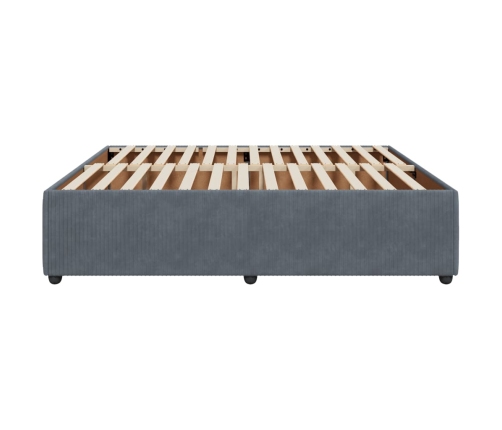 Estructura cama sin colchón terciopelo gris oscuro 200x200 cm