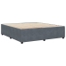 Estructura cama sin colchón terciopelo gris oscuro 200x200 cm