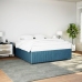 Estructura de cama sin colchón terciopelo azul 200x200 cm