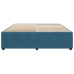 Estructura de cama sin colchón terciopelo azul 200x200 cm