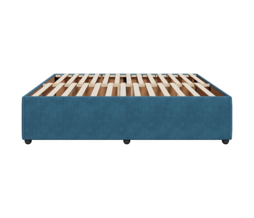 Estructura de cama sin colchón terciopelo azul 200x200 cm