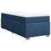 Cama box spring con colchón tela azul 90x190 cm